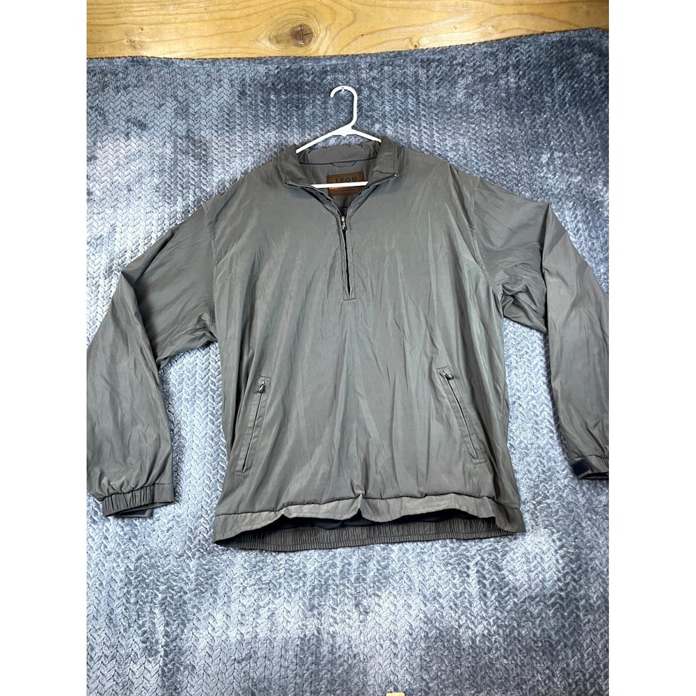 Izod X-Treme Function Golfwear Performance Jacket Men XL Gray Mesh Lined 1/4 Zip